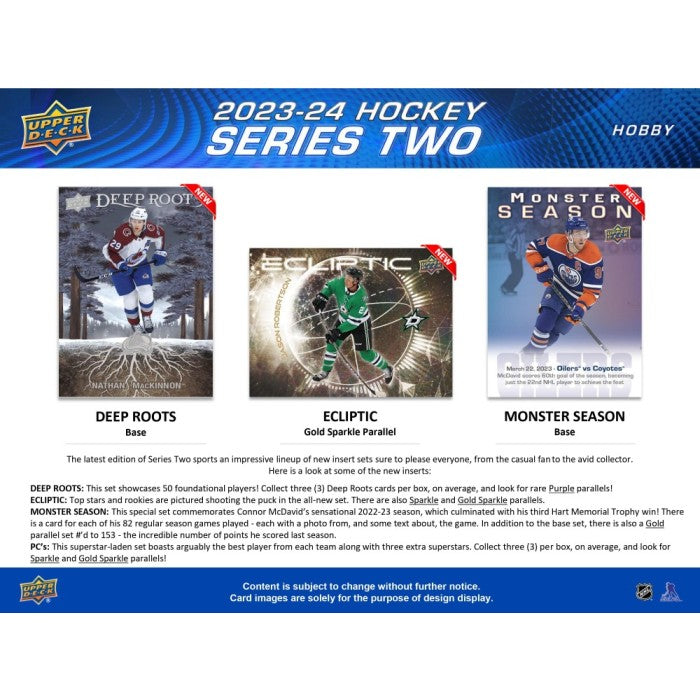 2023-24 Upper Deck Series 2 Hockey Hobby 12 Box Case