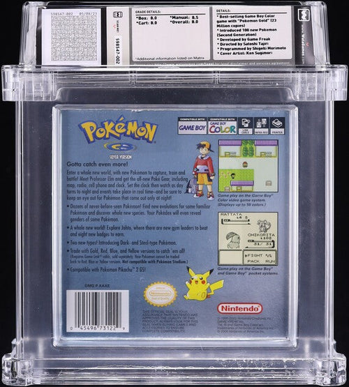 2000 POKEMON SILVER VERSION NINTENDO GAME BOY COLOR GBC WATA 8.0 CIB