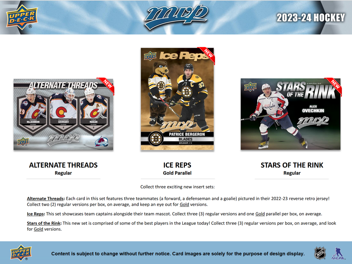 2023-24 Upper Deck MVP Hockey Hobby 20 Box Case
