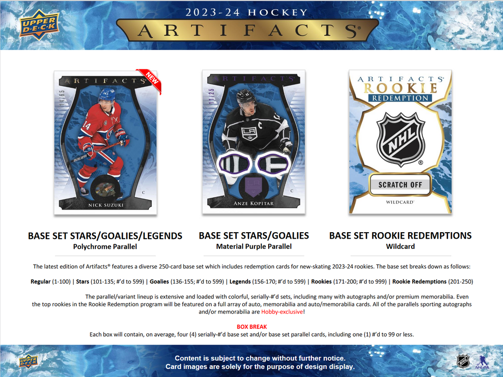 2023-24 Upper Deck Artifacts Hockey Hobby 20 Box Case