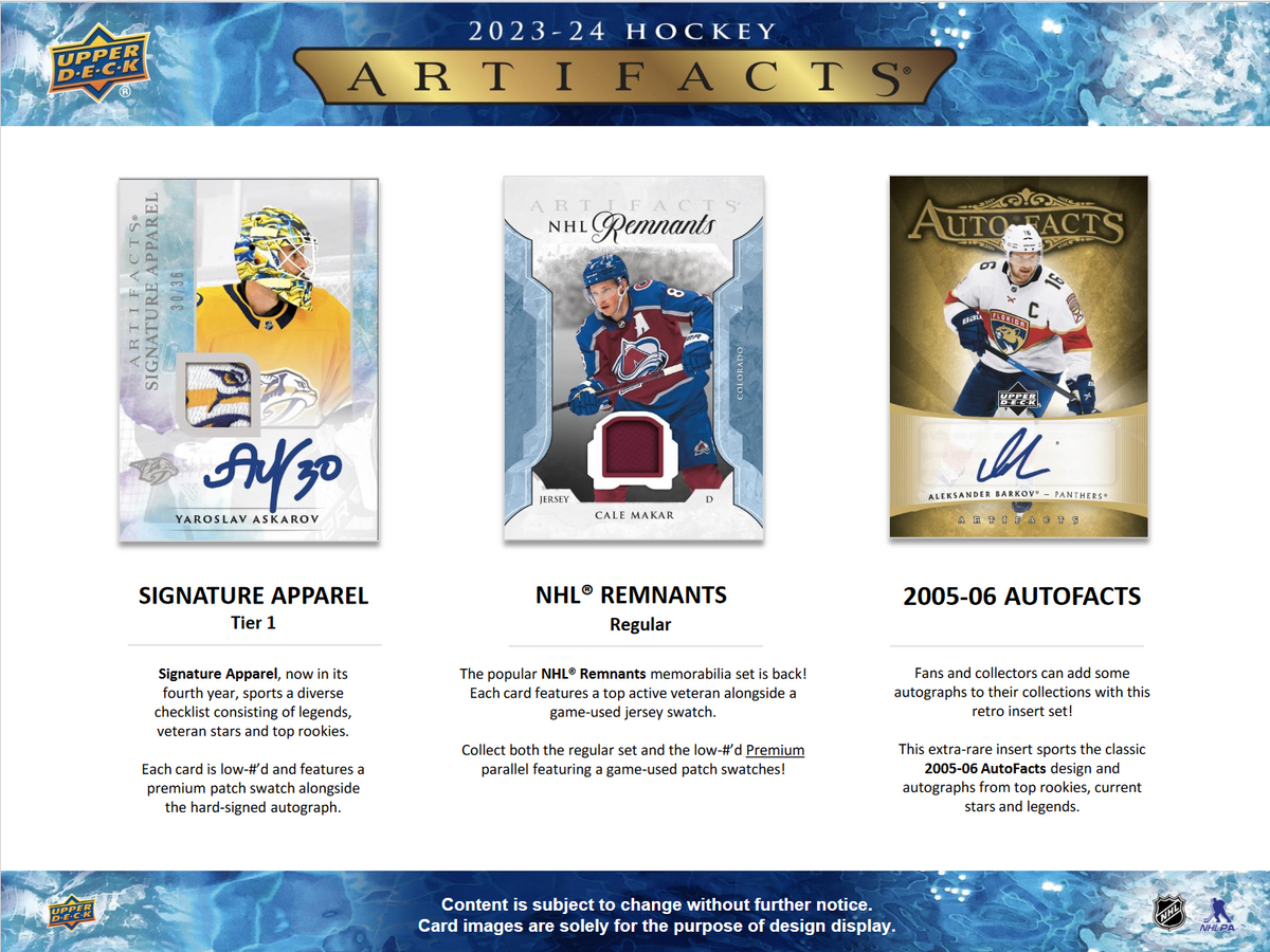 2023-24 Upper Deck Artifacts Hockey Hobby 20 Box Case