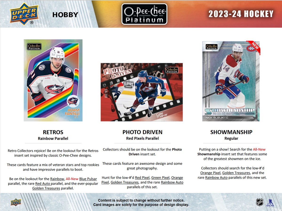2023-24 O-Pee-Chee Platinum Hockey Hobby Box