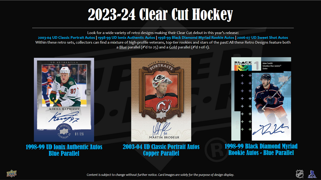 2023-24 Upper Deck Clear Cut Hockey Hobby 30 Box Case