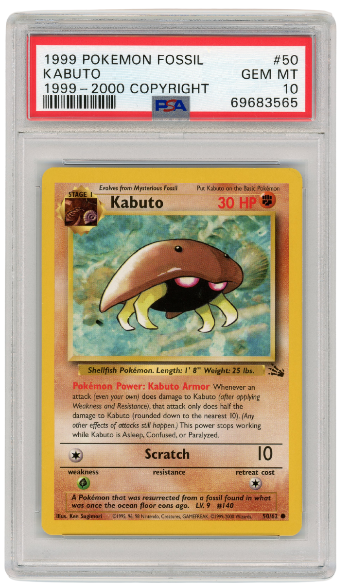 1999-2000 Fossil Kabuto 50/62 PSA 10 (#1325)