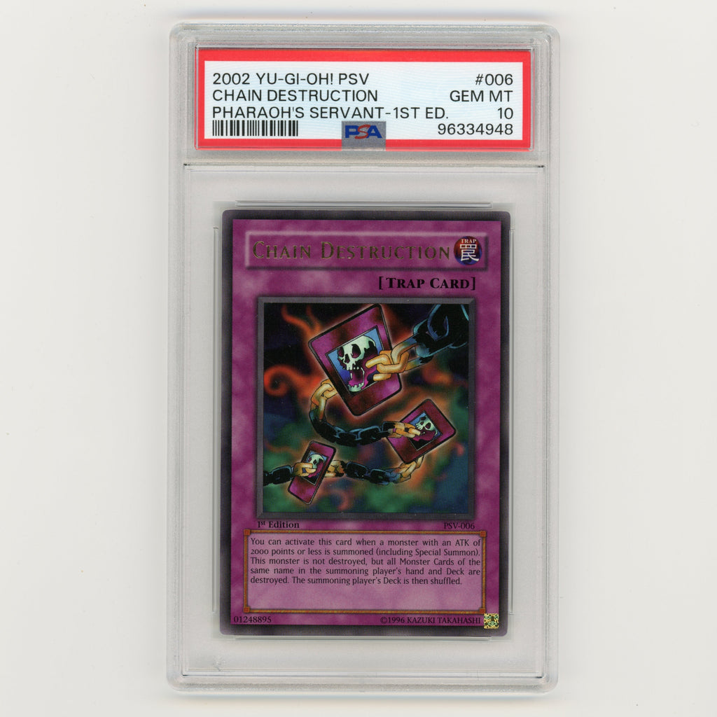 2002 YuGiOh PSV Chain Destruction Pharaoh's Servant 1st Ed #006 PSA 10 (#AF30)